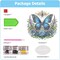 Diamond Painting Kits Tabletop Ornaments, Special Shaped Crystal DIY Blue Floral Butterfly Diamond Art Desktop Kit, Stand Up 5D Gem Painting Crafts for Home Office Table Top Decor